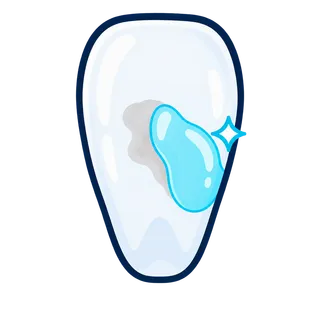 Icon of a tooth with surface stains covered