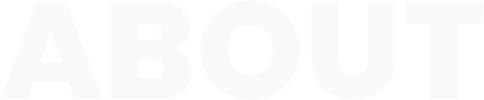 The word "ABOUT" is displayed in large, bold, white capital letters on a black background, creating a striking introduction for dental Grande Prairie information.