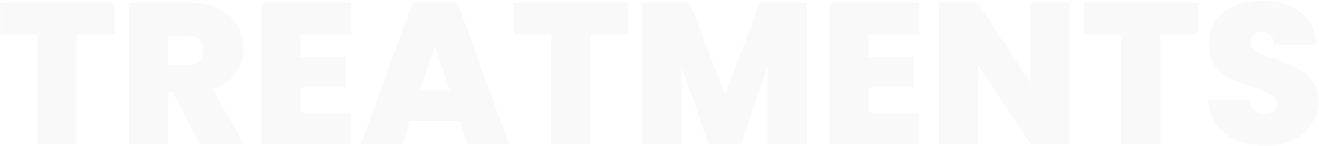 The word "TREATMENTS" is displayed in large, bold, white capital letters on a black background, highlighting dental Grande Prairie services.